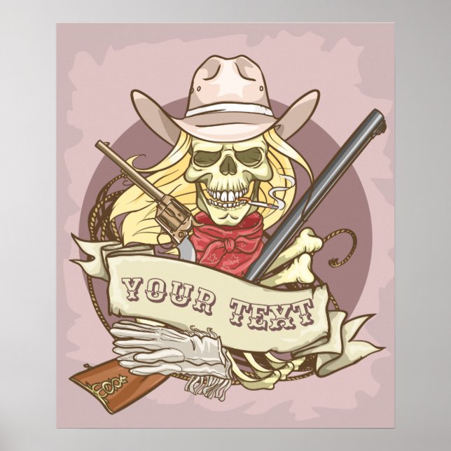 Affiche Crâne personnalisable (Devant)