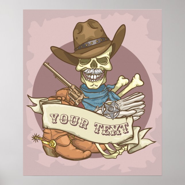 Affiche Crâne personnalisable (Devant)