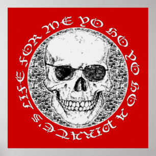 Affiche crâne pirate