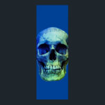 Affiche Crâne Pop Art bleu<br><div class="desc">Imaginaire Art Skull Skeleton - Blue & Purple Tones Heavy Metal Punk Rock College Pop Art Image</div>