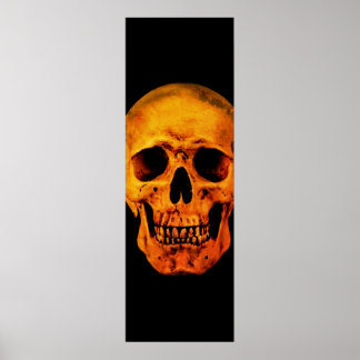Affiche Crâne Pop Art Jaune noir
