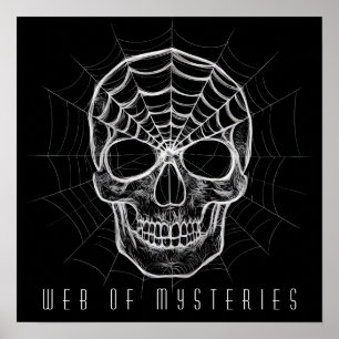 Affiche Crâne Spiderweb