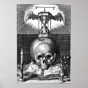 Affiche Crâne vintage