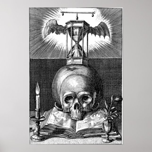 Affiche Crâne vintage (Devant)