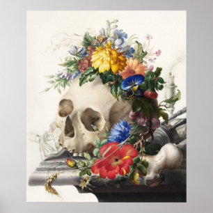 Affiche Crâne vintage