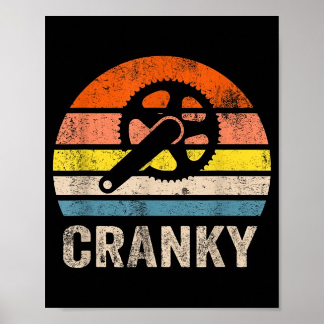 Affiche Cranky Vintage Sun Funny Bicycle Lovers Cycling (Devant)
