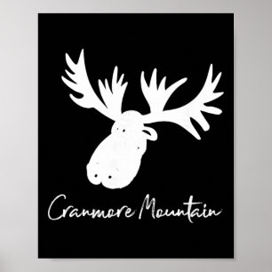 Affiche Cranmore Mountain New Hampshire Ramure de Moose Sk