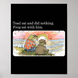 Affiche Crapaud S'assit Ne Fit Rien Grenouille S'assit ave