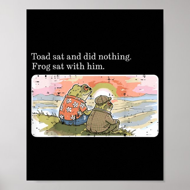 Affiche Crapaud S'assit Ne Fit Rien Grenouille S'assit ave (Devant)