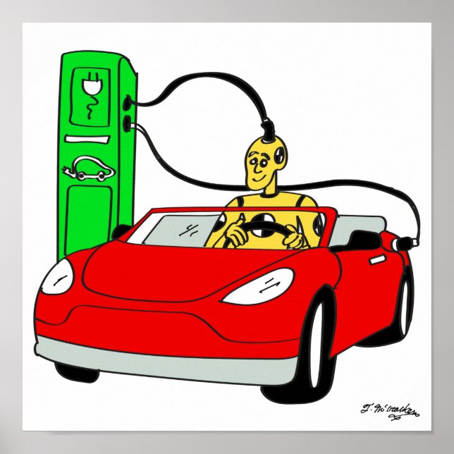 Affiche Crash Test Dummy & Car Recharging (Devant)