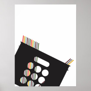 Affiche Crate record de Vinyl Junkie moderne