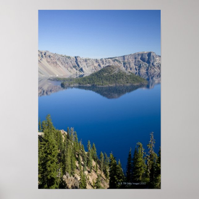 Affiche Crater Lake et Wizard Island (Devant)