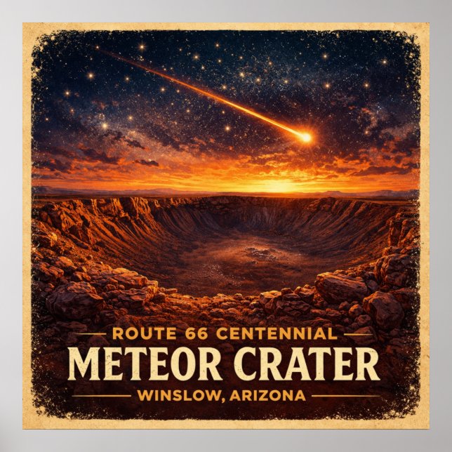 Affiche Cratère de météorite Winslow Arizona Centenaire (Devant)