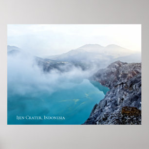 Affiche Cratère de soufre du mont Blue Pond Brouillard Bru
