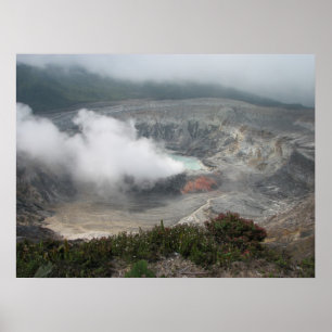 Affiche Cratère de volcan de Poás