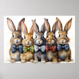 Affiche Cravate d'aquarelle chabot