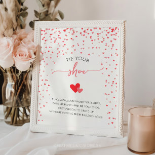 Affiche Cravate Votre Chaussure Baby shower Jeu Signe