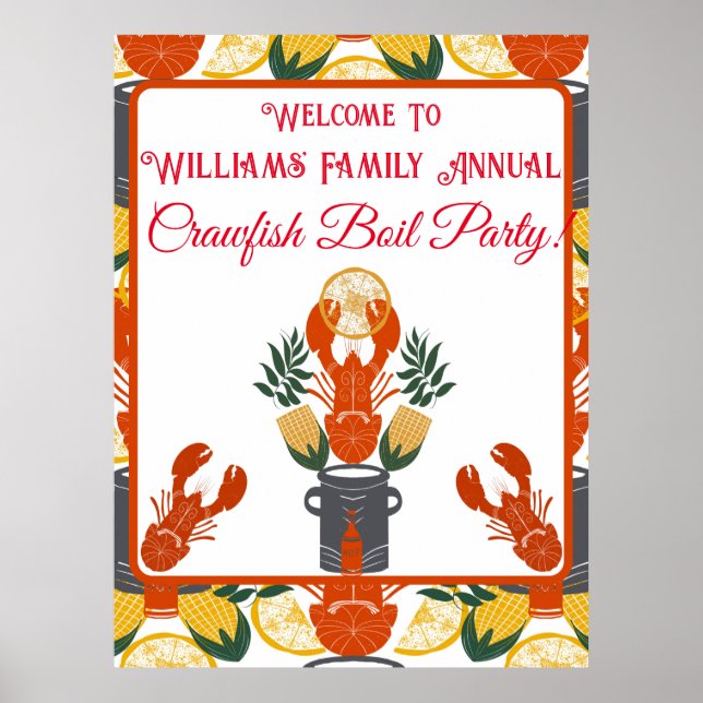 Affiche Crawfish Boil Party-Summer Seafood Cookies (Devant)