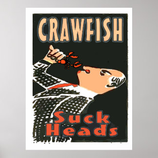 Affiche Crawfish, Têtes de canard,