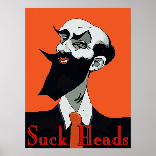 Affiche Crawfish : Têtes de canard, homme souriant, (Devant)