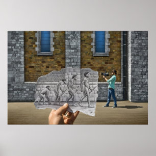 Affiche Crayon contre l'appareil-photo - évolution