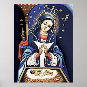 Affiche Crayon couleur Virgen de la Altagracia