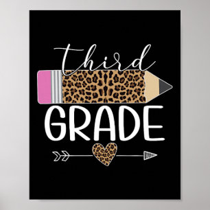Affiche Crayon léopard de troisième année Byck pour les en