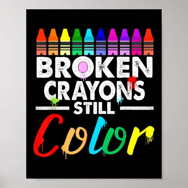 Affiche Crayons cassés Couleur encore Santé mentale S Sens (Devant)