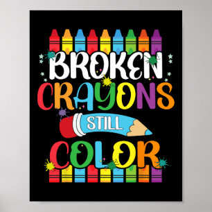 Affiche Crayons cassés Couleur encore Sensibilisation à la