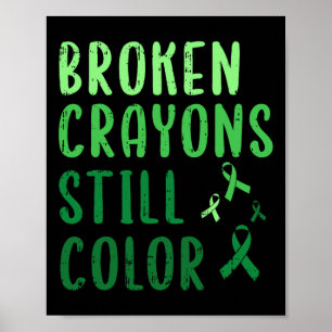 Affiche Crayons cassés Couleur encore Sensibilisation à la