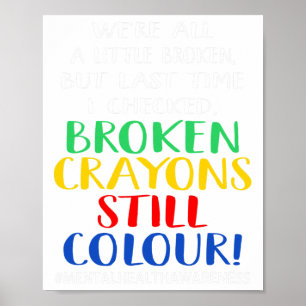 Affiche Crayons Colorent Encore Graphique de Sensibilisati