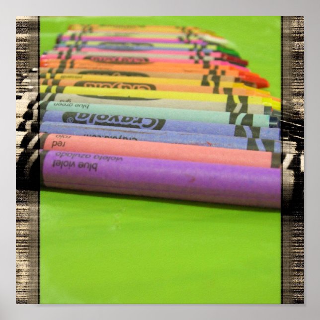 Affiche Crayons colorés (Devant)