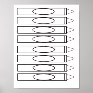 Affiche Crayons - Noir & Blanc