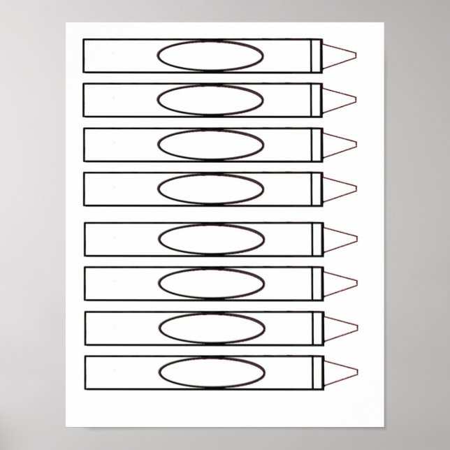 Affiche Crayons - Noir & Blanc (Devant)