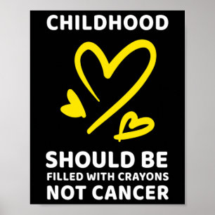 Affiche Crayons pour la sensibilisation au cancer de l'enf