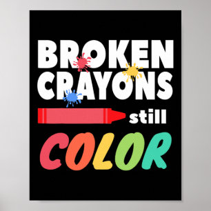 Affiche Crayons Toujours Couleur Sensibilisation À La Sant