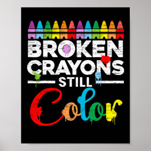 Affiche Crayons Toujours Couleur Soutien à la sensibilisat