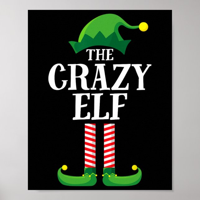 Affiche Crazy Elf Matching Family Group Christmas Party (Devant)