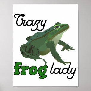 Affiche Crazy Frog Lady Frog cadeaux amoureux