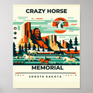Affiche Crazy Horse Memorial - Dakota du Sud