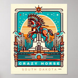 Affiche Crazy Horse Memorial - Dakota du Sud