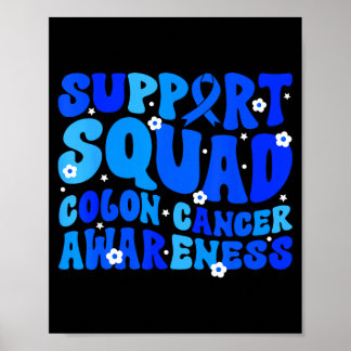 Affiche Crc colon cancer awareness support squad blue