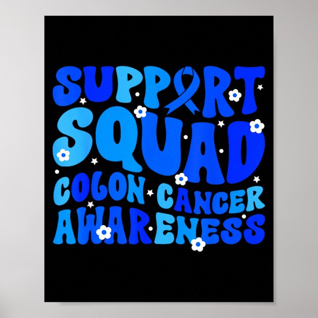 Affiche Crc colon cancer awareness support squad blue (Devant)