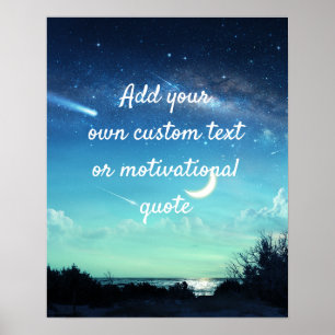 Affiche Create A Custom Quote - Moonlit Night