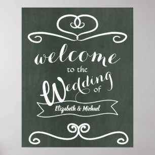 Affiche Create Own Wedding Welcome Sign with this Template