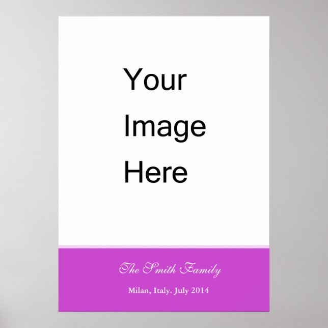 Affiche Create your own, customize Zazzle template (Devant)