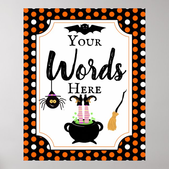 Affiche create your own halloween party sign (Devant)