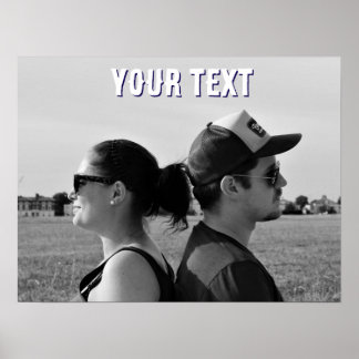 Affiche create your own photo text engagement 