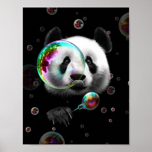 AFFICHE CRÉATEUR DE BULLES PANDA (Devant)