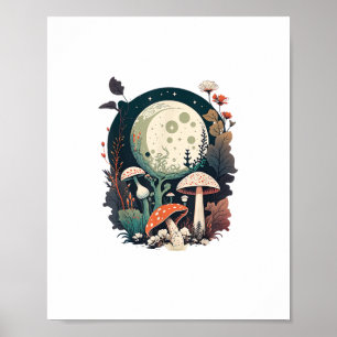 Affiche Création de champignon esthétique Goblincore et Co